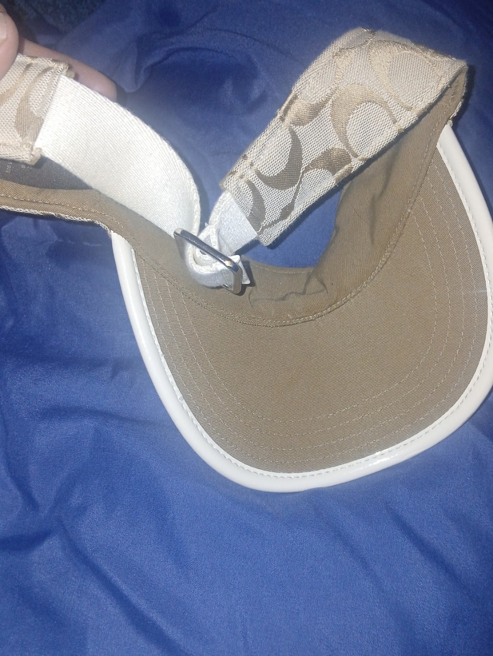 Coach Beige Signature Canvas Visor - Picture 2 of 4